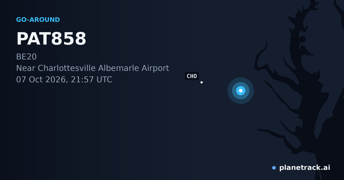 Map of where PAT858's go-around happened