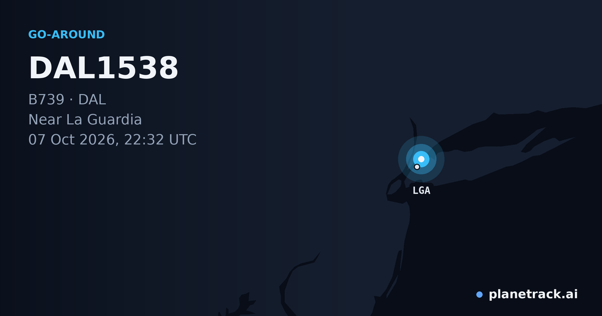 Map of where DAL1538's go-around happened