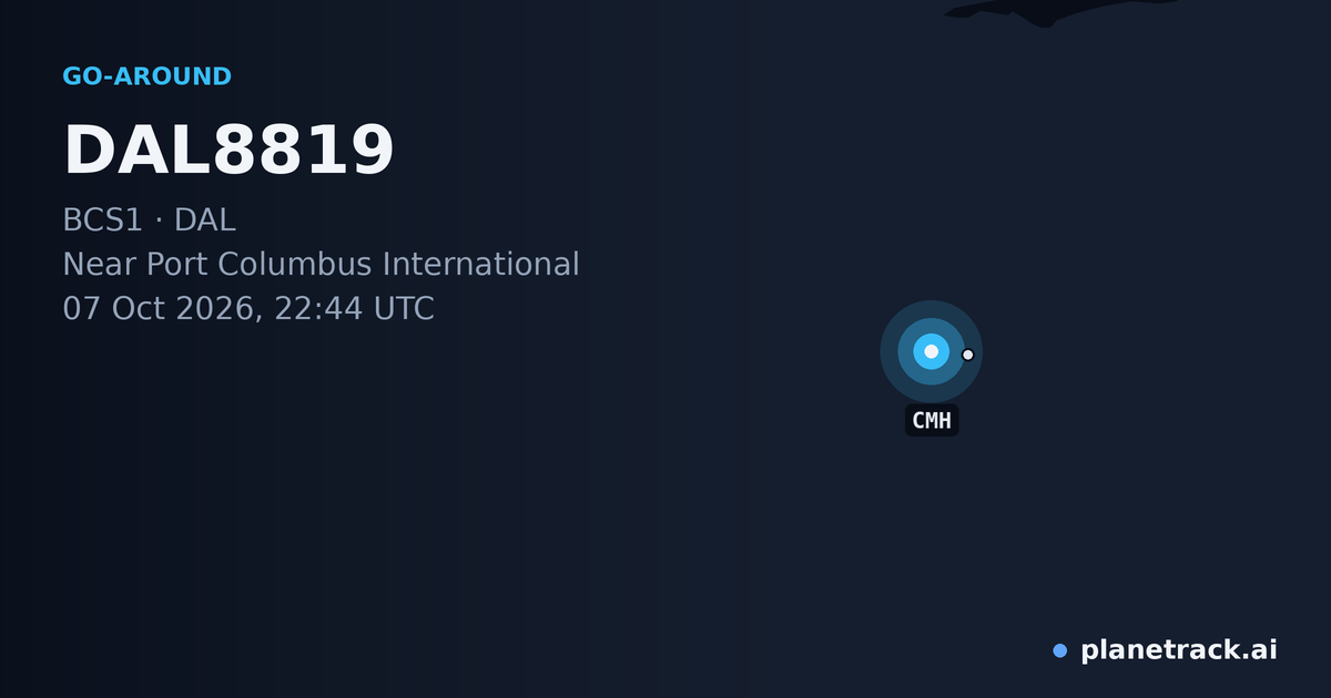 Map of where DAL8819's go-around happened