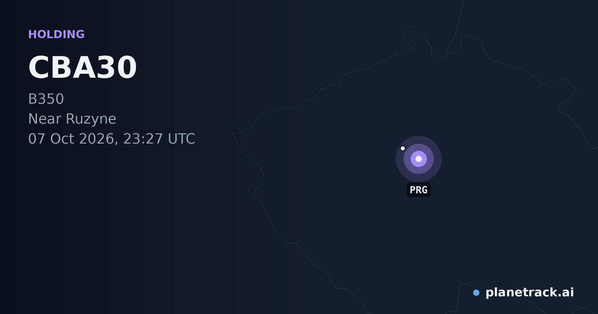 Map of where CBA30's holding pattern happened