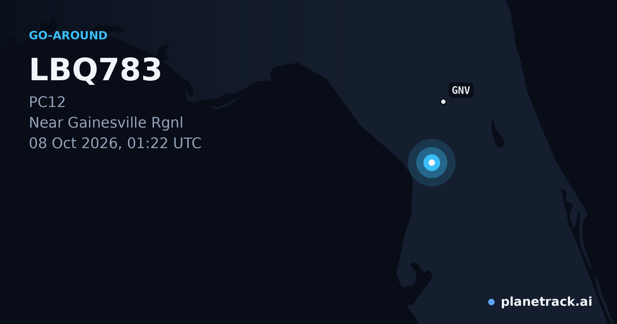 Map of where LBQ783's go-around happened