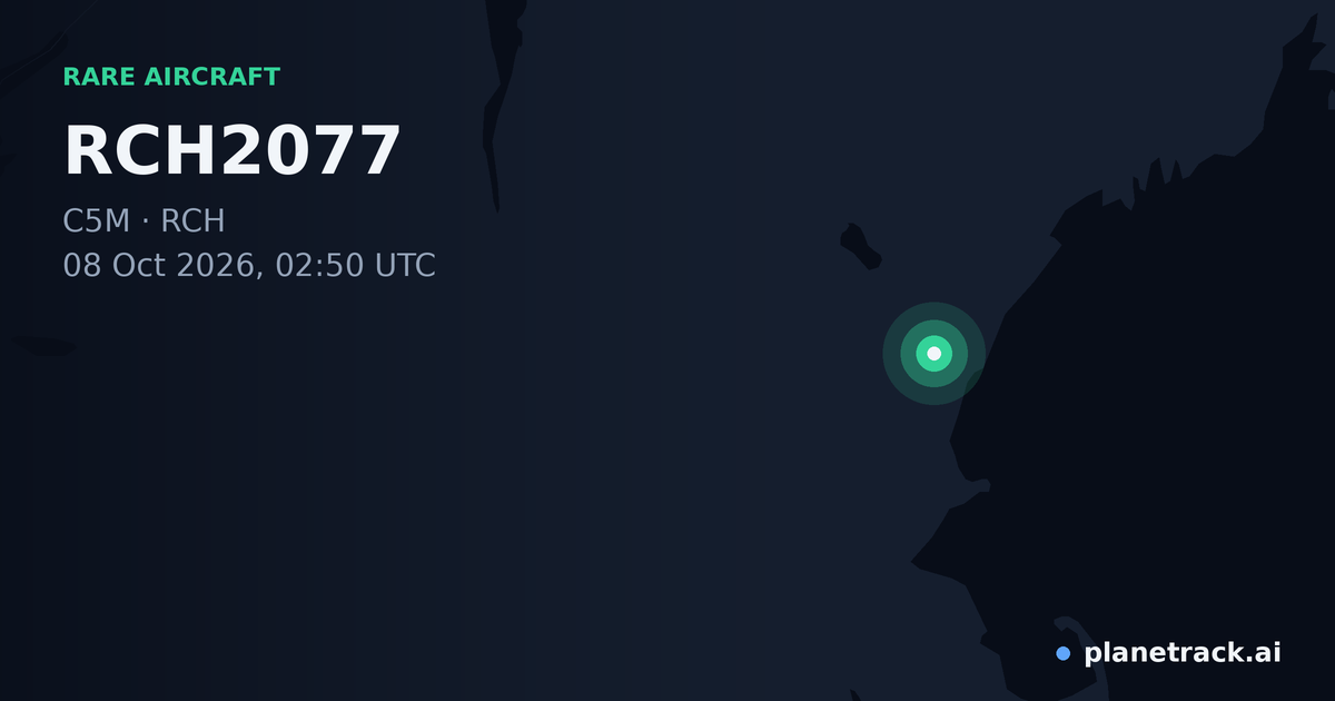 Map of where RCH2077's rare aircraft happened
