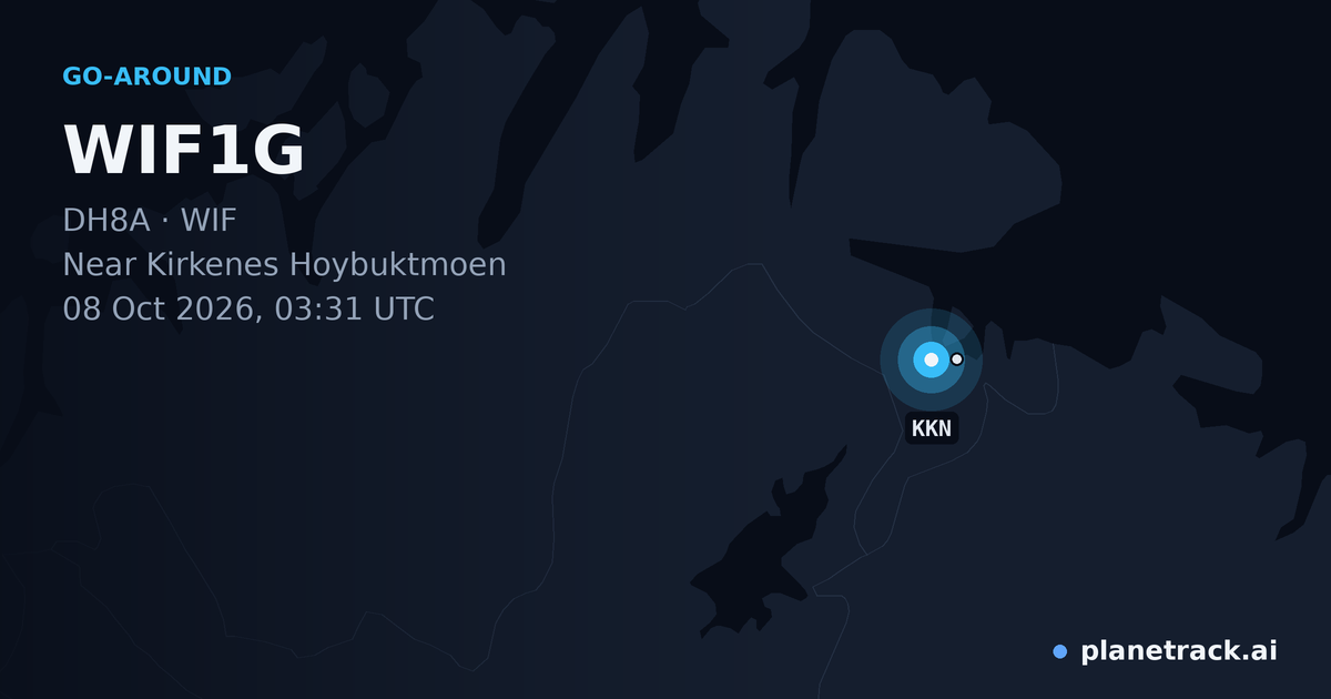 Map of where WIF1G's go-around happened