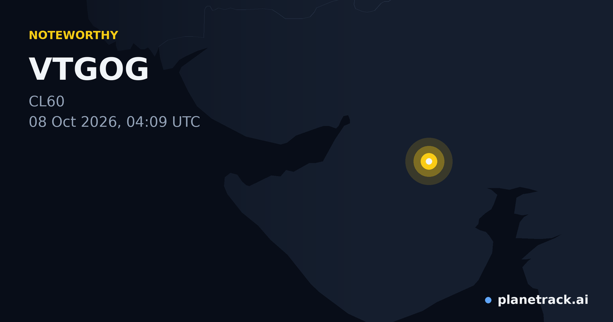 Map of where VTGOG's special aircraft happened