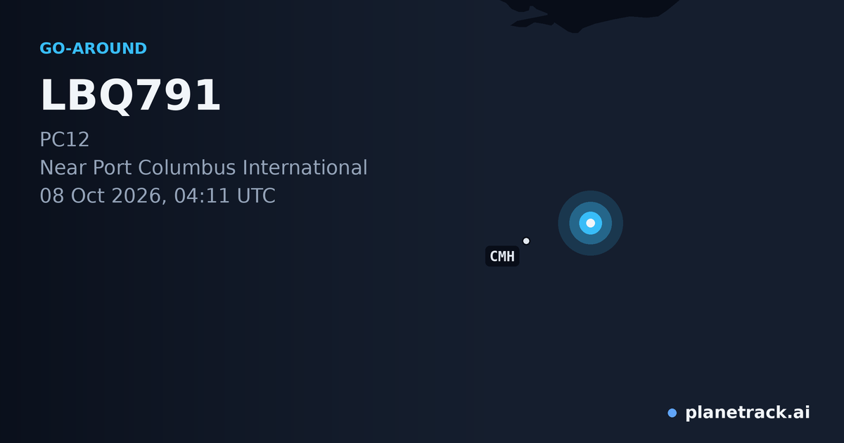 Map of where LBQ791's go-around happened
