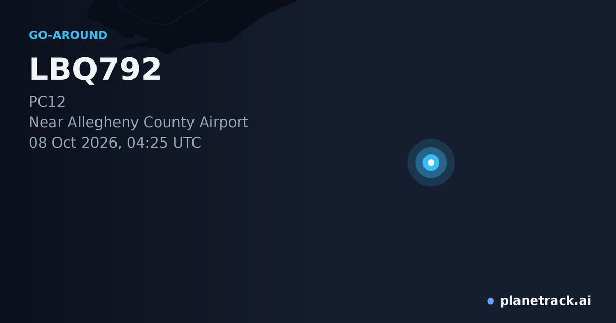 Map of where LBQ792's go-around happened