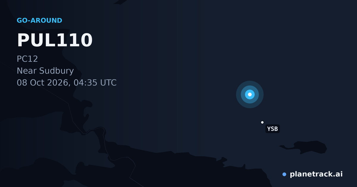 Map of where PUL110's go-around happened