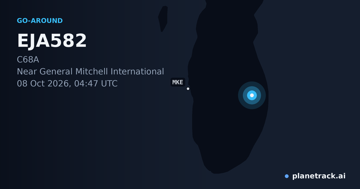 Map of where EJA582's go-around happened