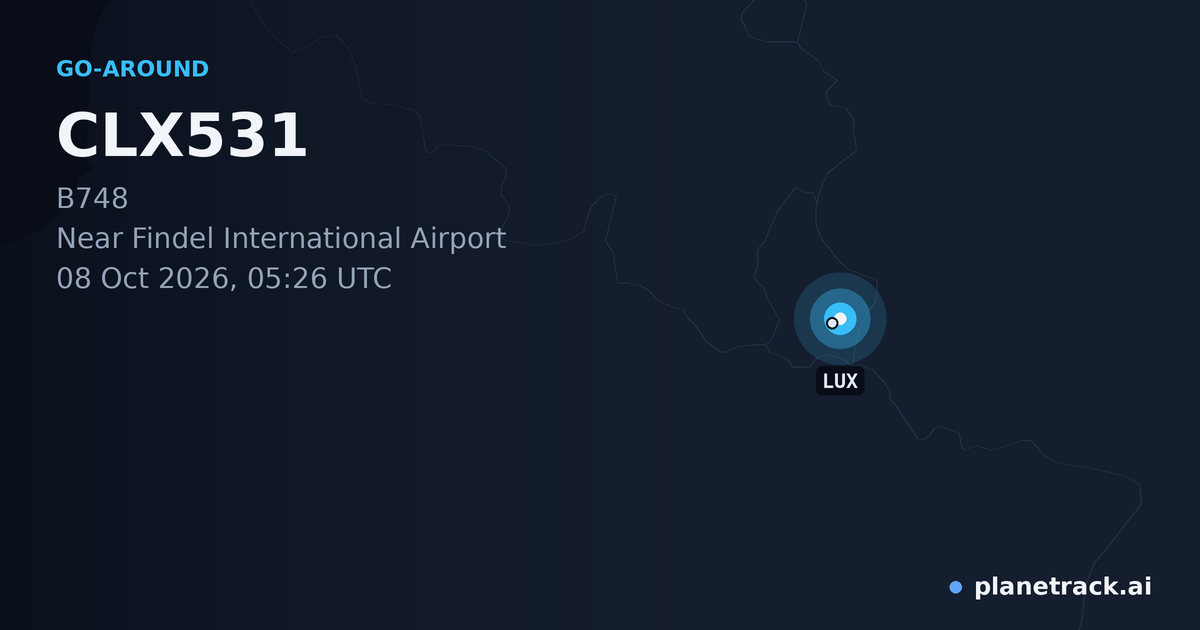 Map of where CLX531's go-around happened