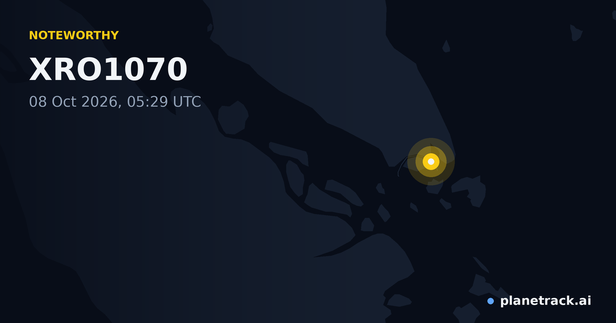Map of where XRO1070's special aircraft happened