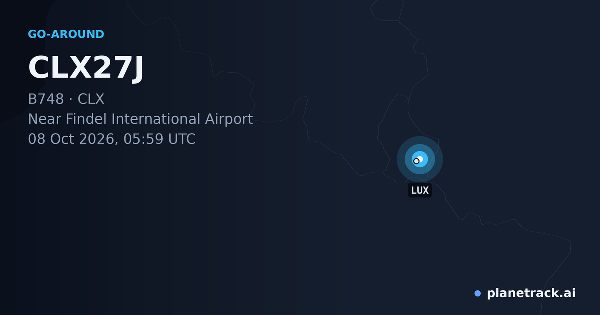 Map of where CLX27J's go-around happened