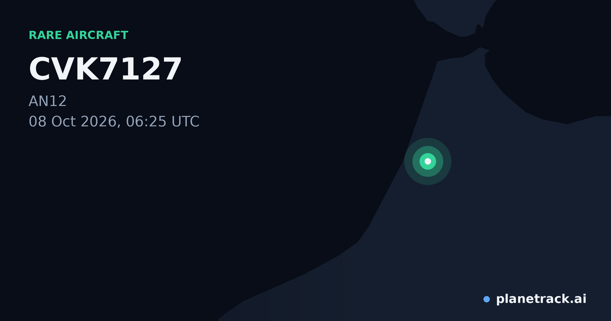Map of where CVK7127's rare aircraft happened