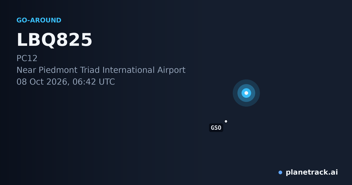 Map of where LBQ825's go-around happened