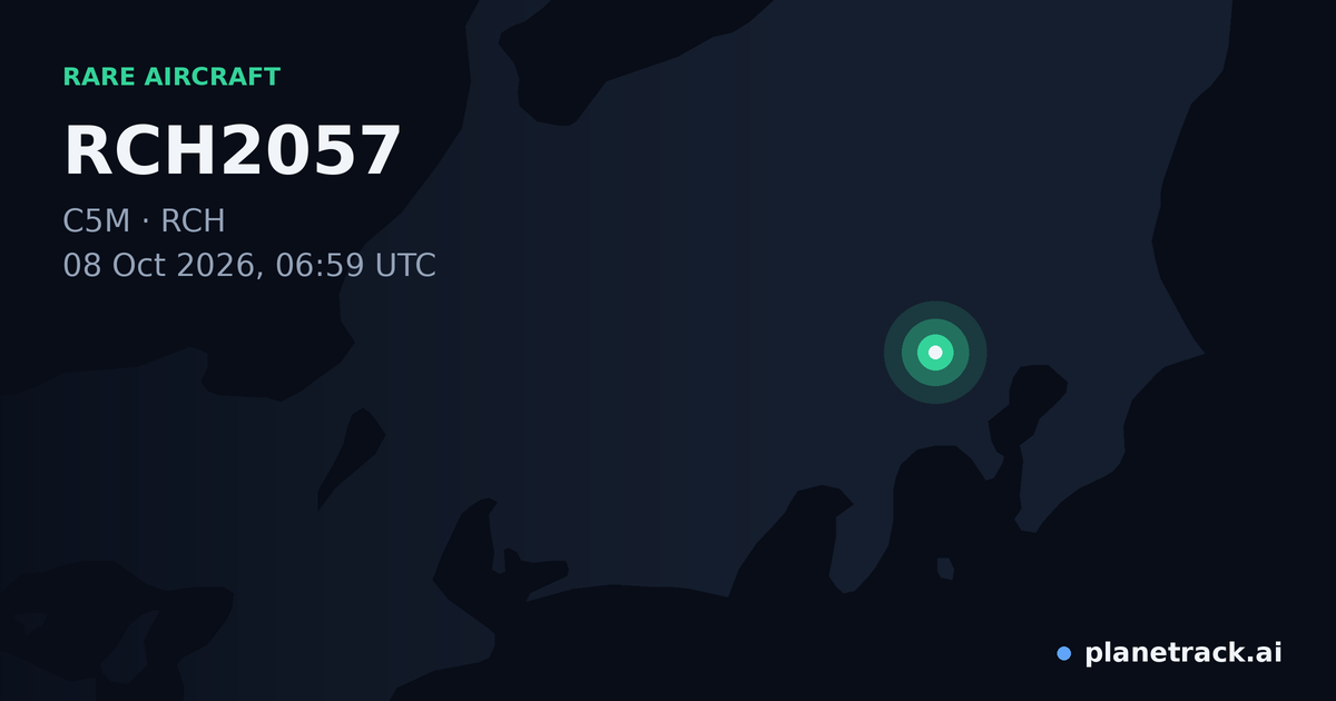 Map of where RCH2057's rare aircraft happened