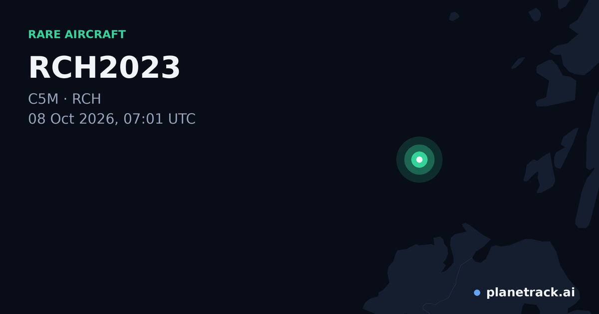 Map of where RCH2023's rare aircraft happened