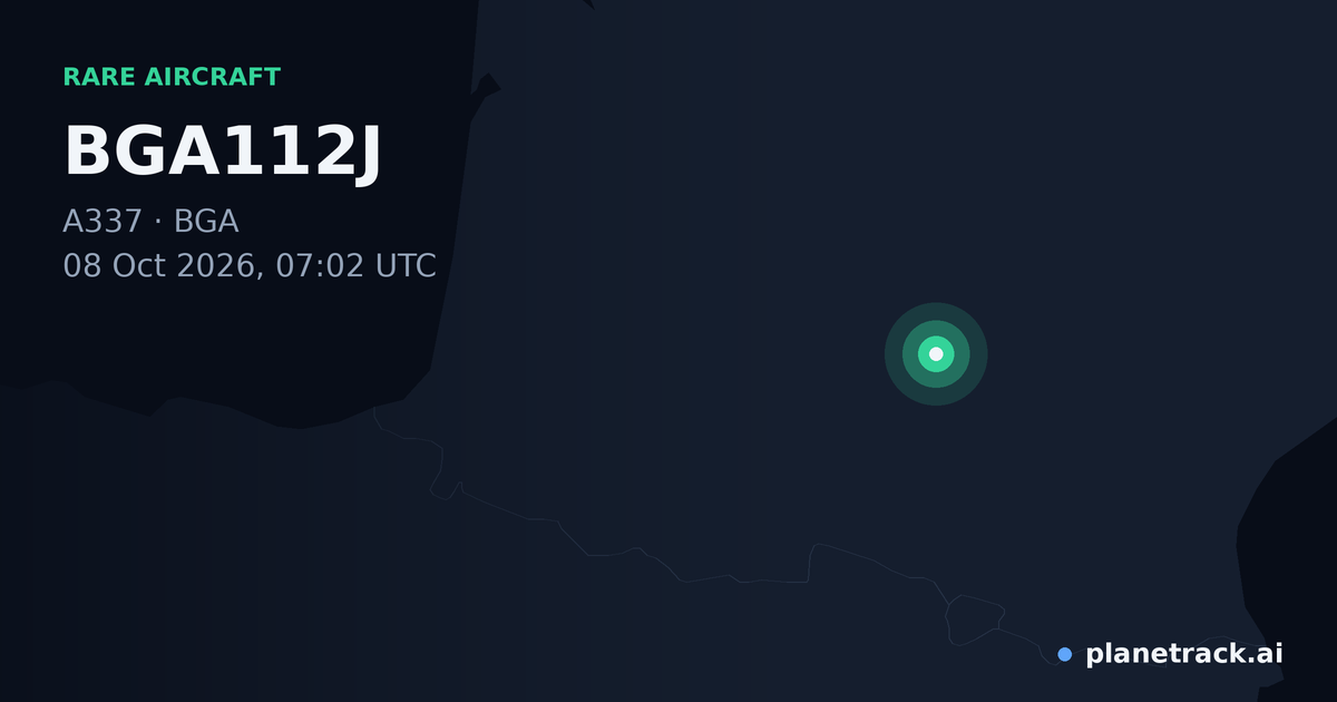 Map of where BGA112J's rare aircraft happened