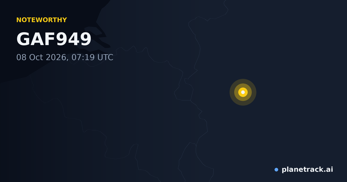 Map of where GAF949's special aircraft happened