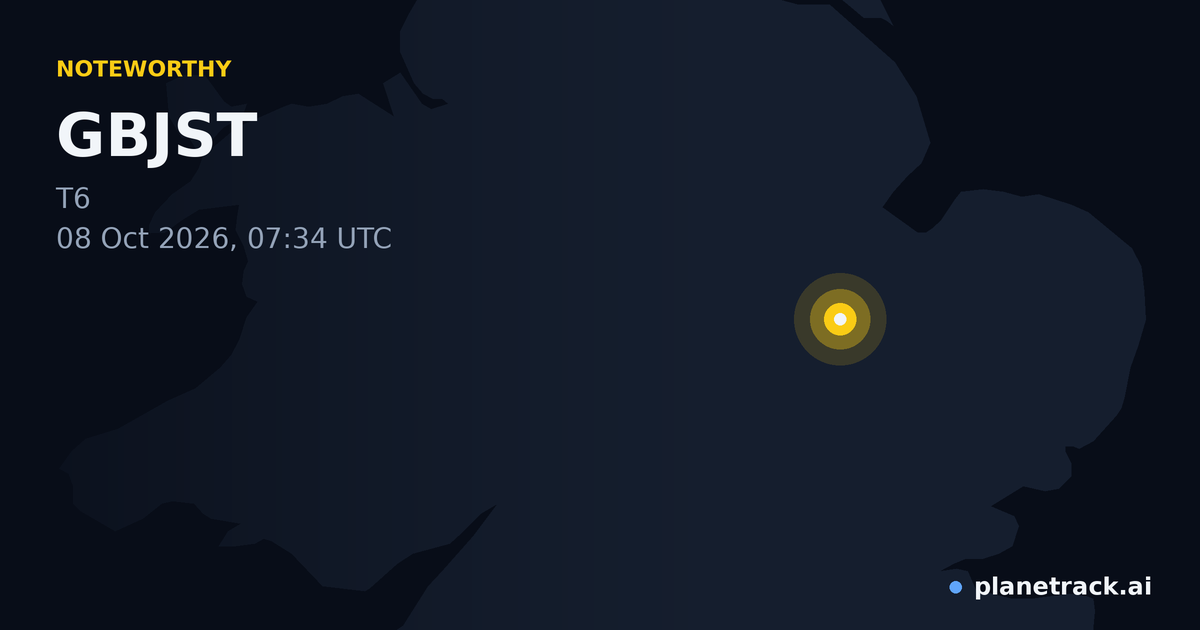 Map of where GBJST's special aircraft happened