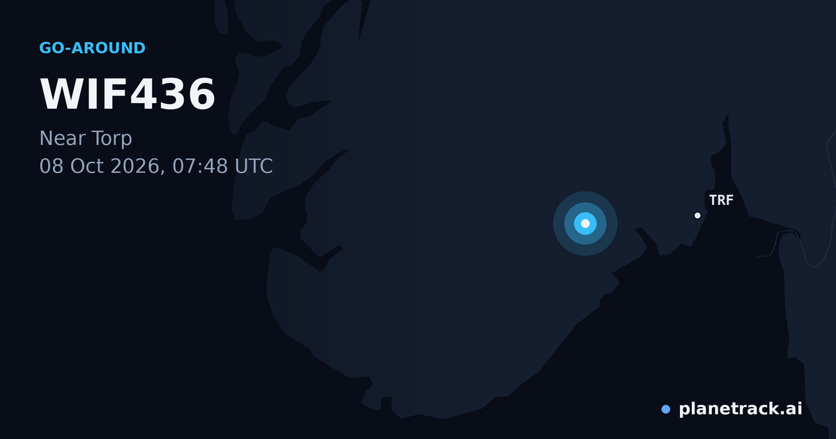 Map of where WIF436's go-around happened