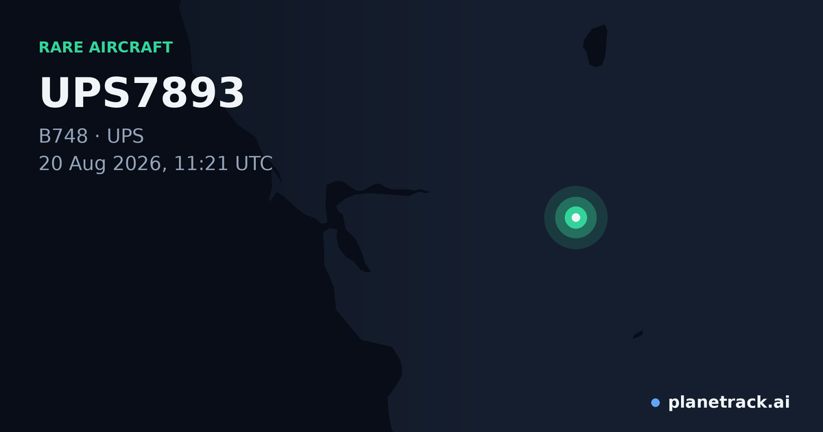 Map of where UPS7893's rare aircraft happened