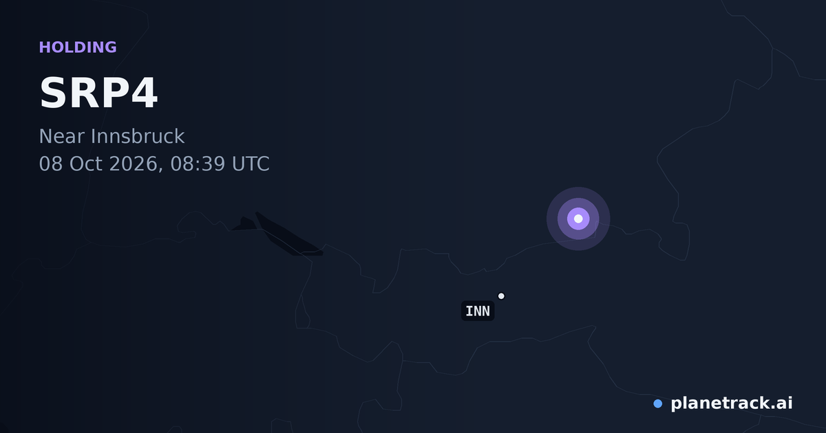 Map of where SRP4's holding pattern happened
