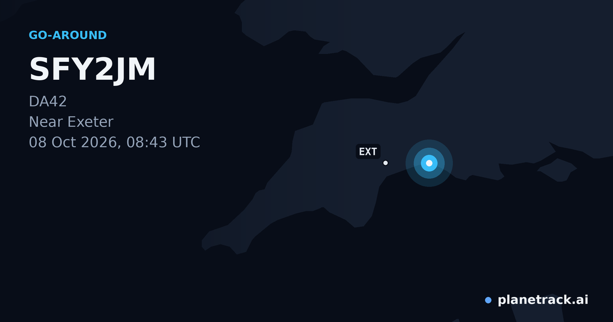 Map of where SFY2JM's go-around happened