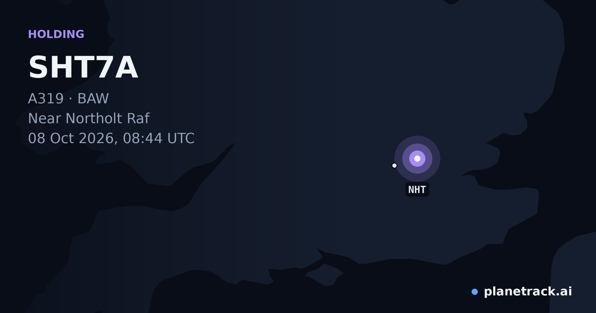 Map of where SHT7A's holding pattern happened