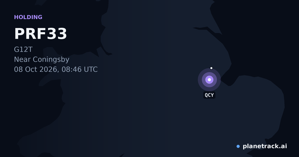 Map of where PRF33's holding pattern happened