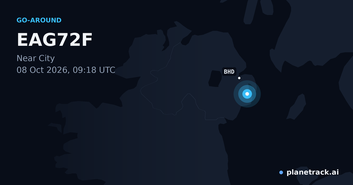 Map of where EAG72F's go-around happened