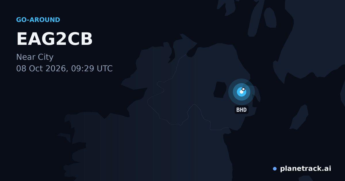 Map of where EAG2CB's go-around happened