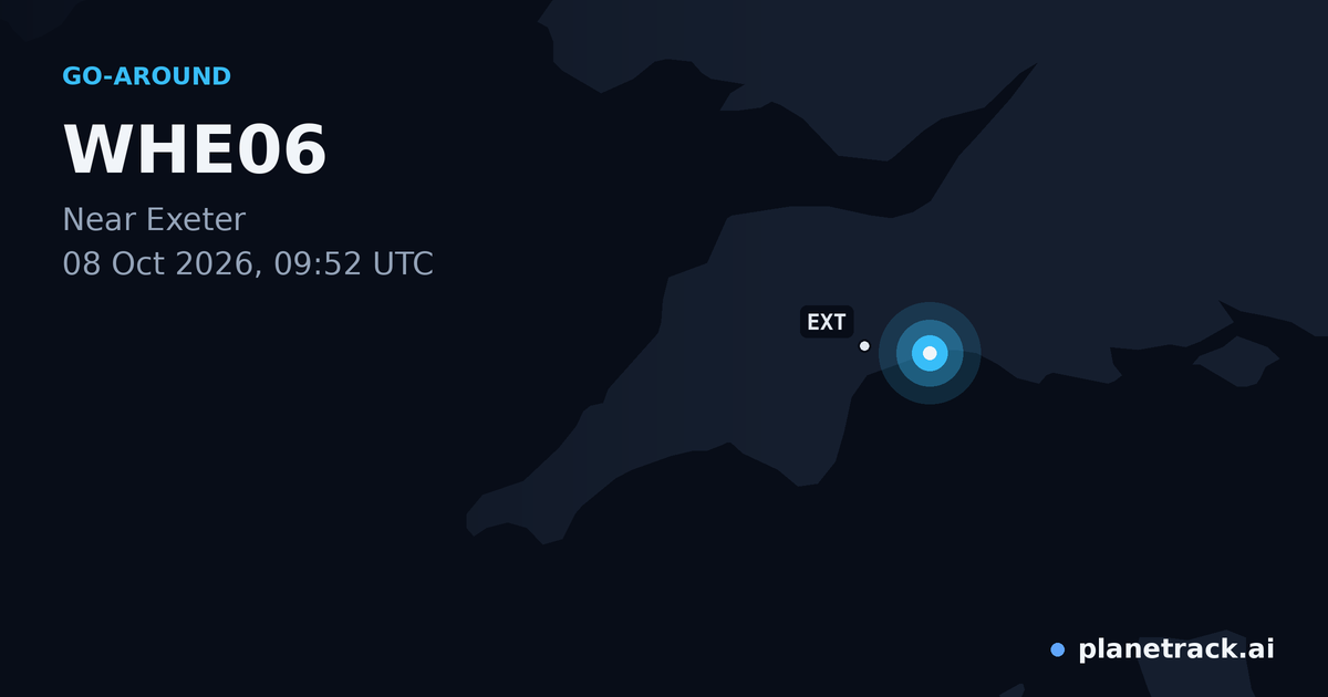 Map of where WHE06's go-around happened
