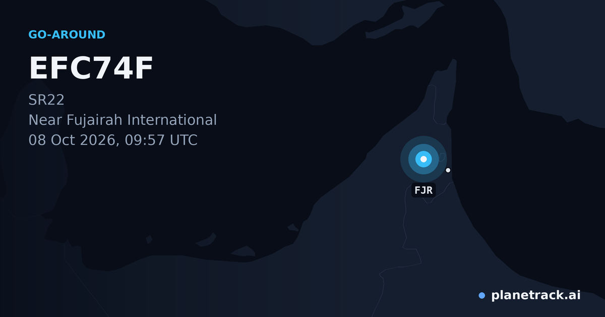 Map of where EFC74F's go-around happened