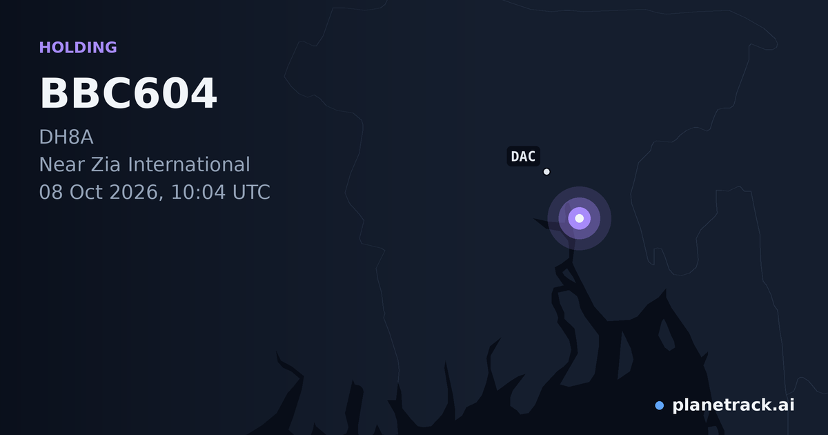 Map of where BBC604's holding pattern happened