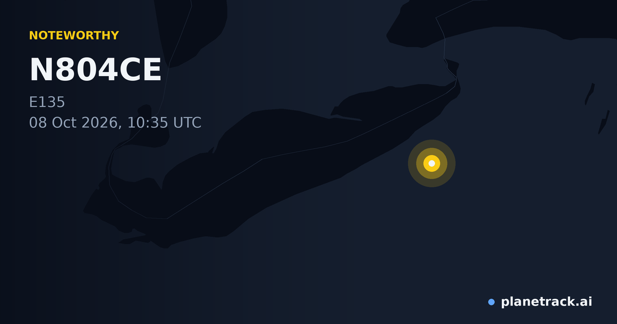 Map of where N804CE's special aircraft happened