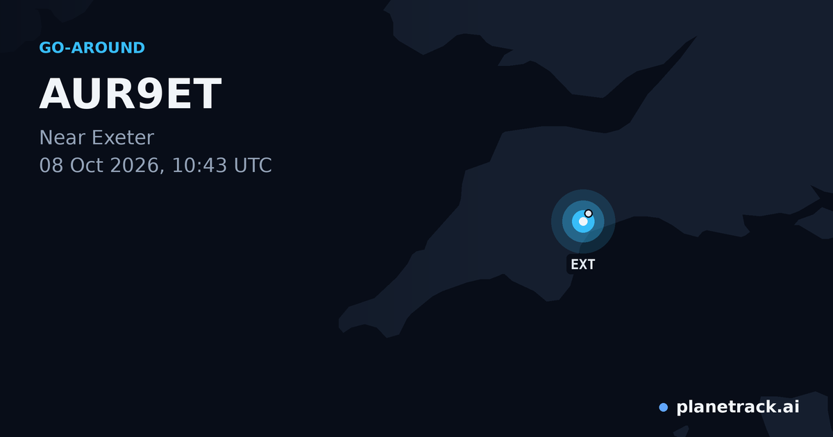 Map of where AUR9ET's go-around happened