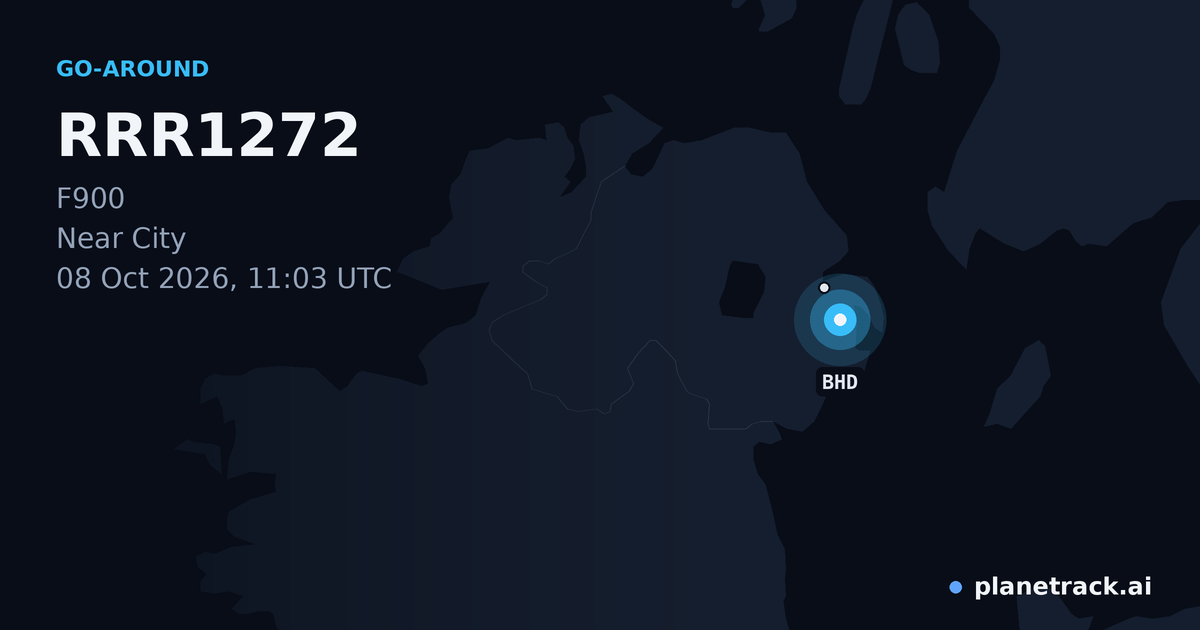 Map of where RRR1272's go-around happened