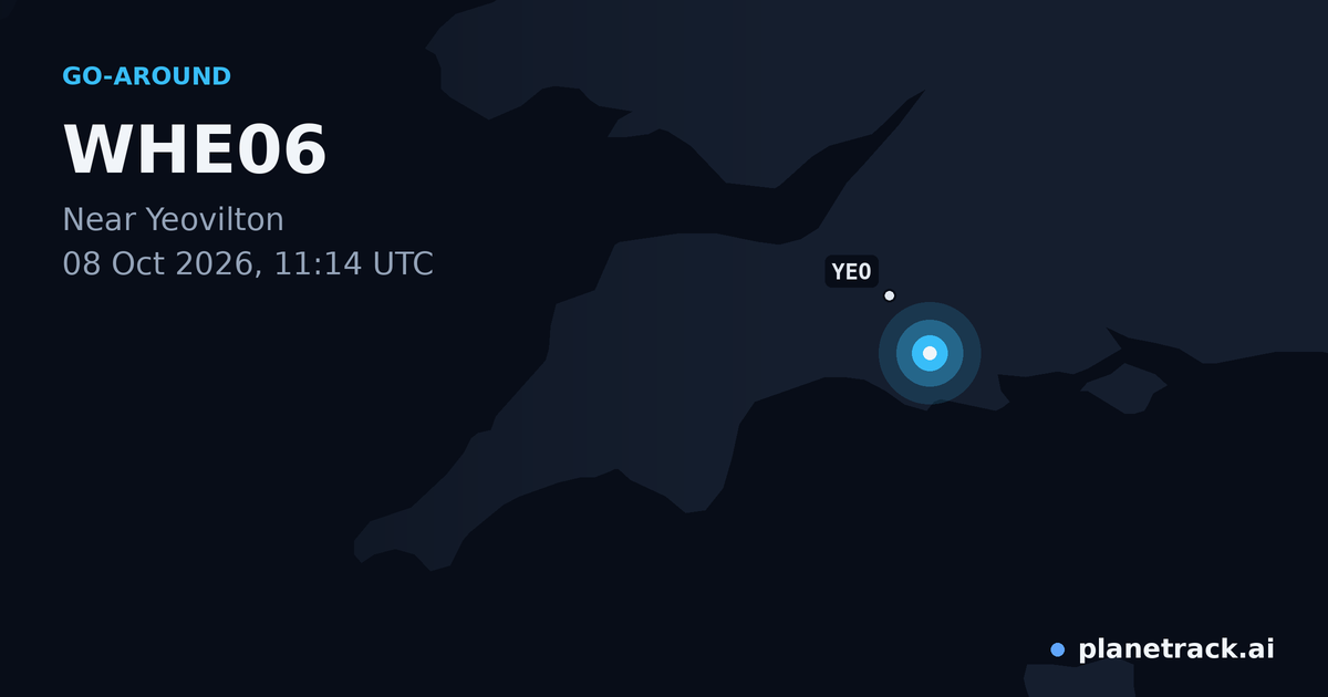 Map of where WHE06's go-around happened