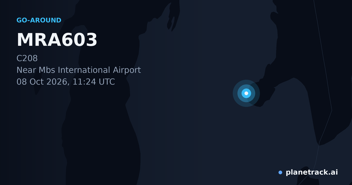 Map of where MRA603's go-around happened