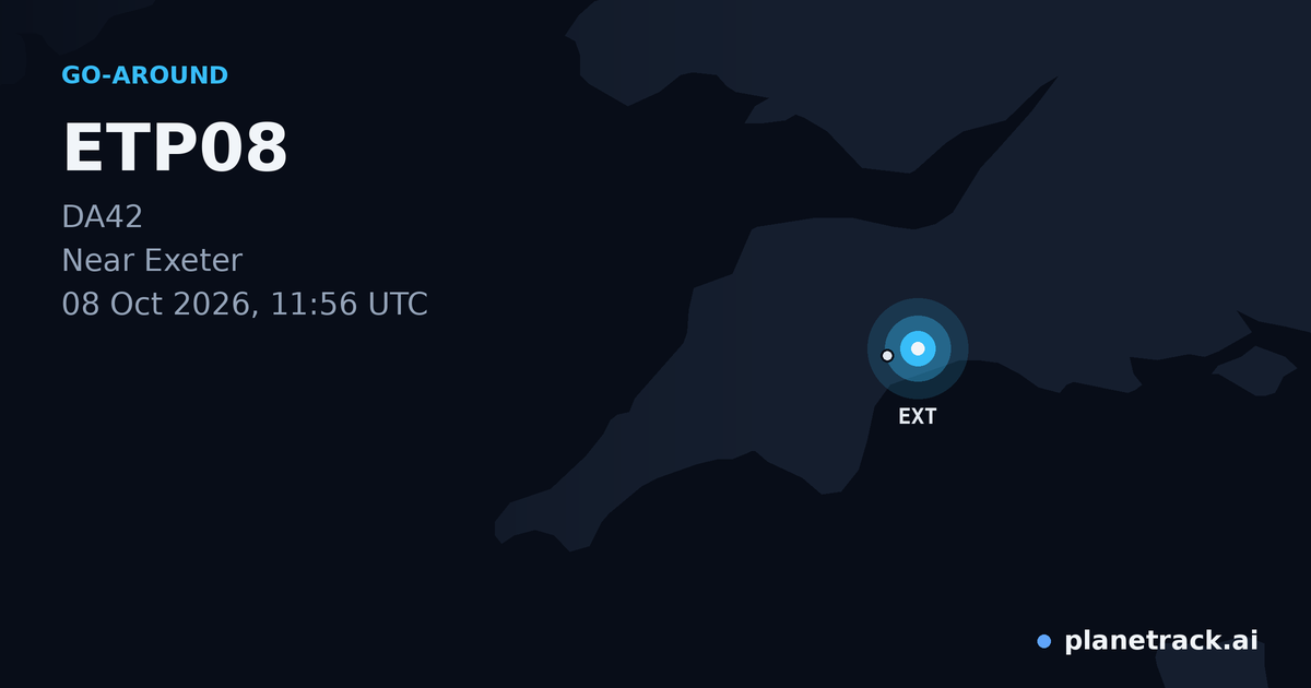 Map of where ETP08's go-around happened