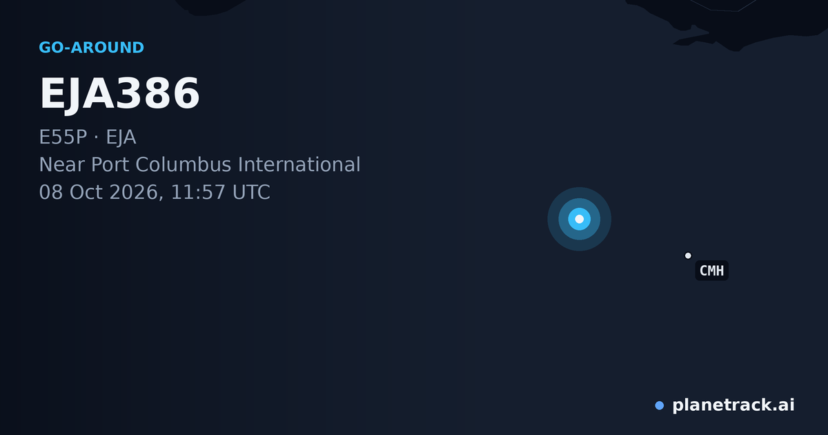 Map of where EJA386's go-around happened
