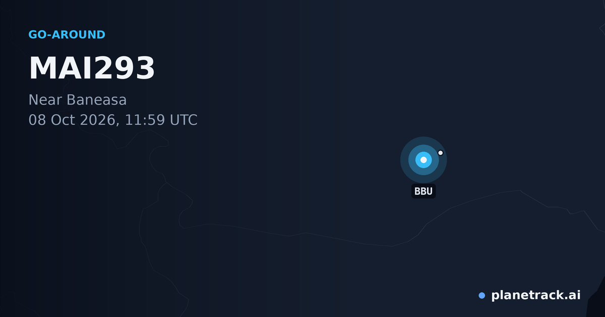 Map of where MAI293's go-around happened