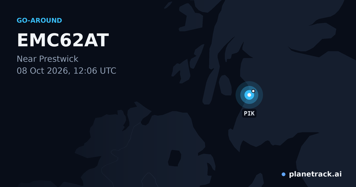 Map of where EMC62AT's go-around happened