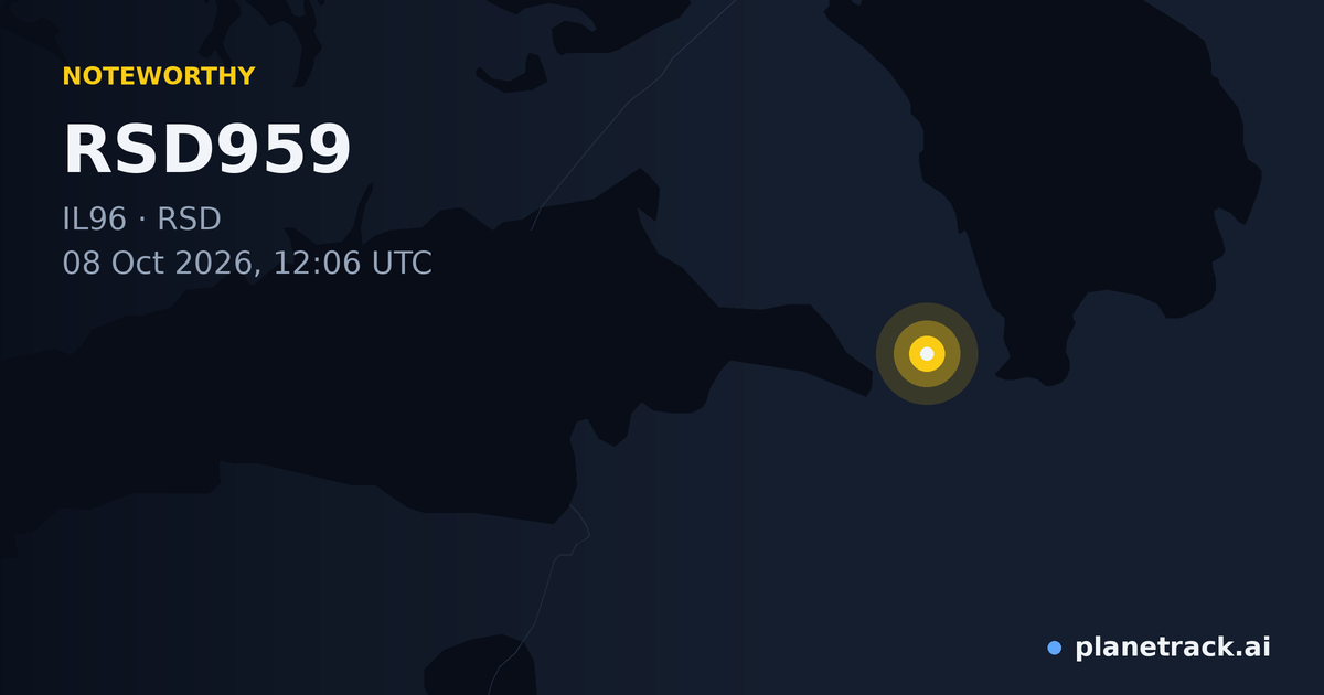 Map of where RSD959's special aircraft happened