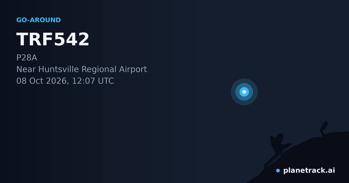 Map of where TRF542's go-around happened
