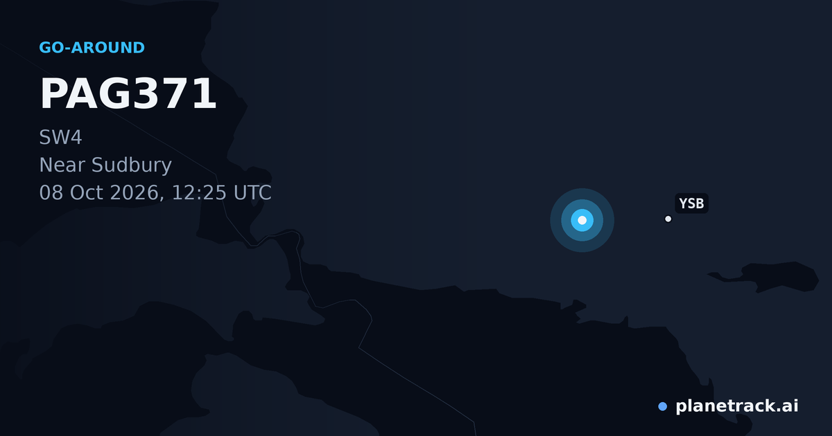 Map of where PAG371's go-around happened