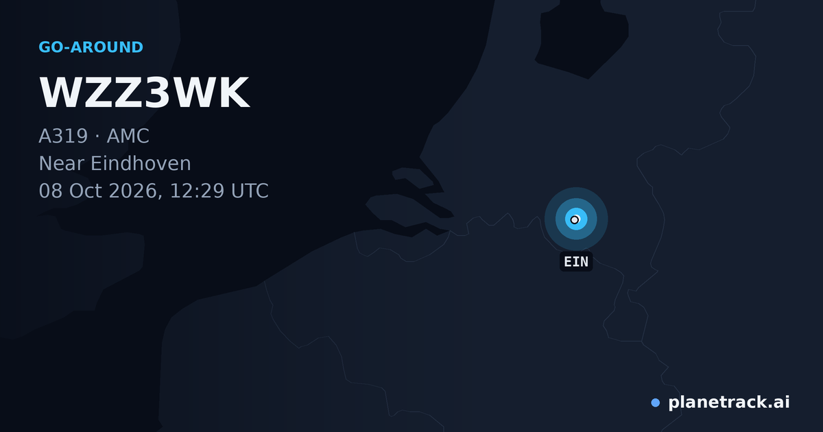 Map of where WZZ3WK's go-around happened
