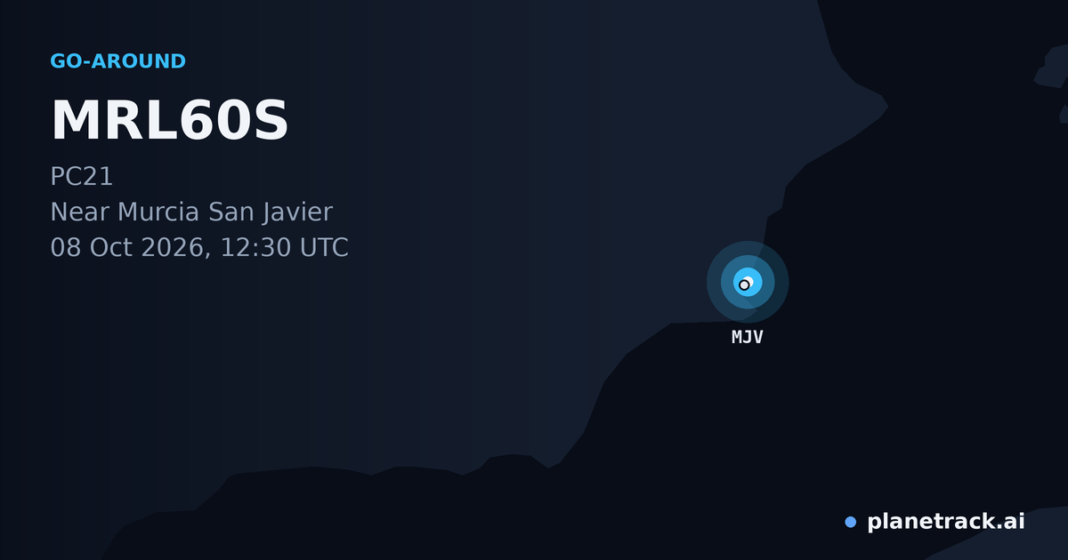 Map of where MRL60S's go-around happened