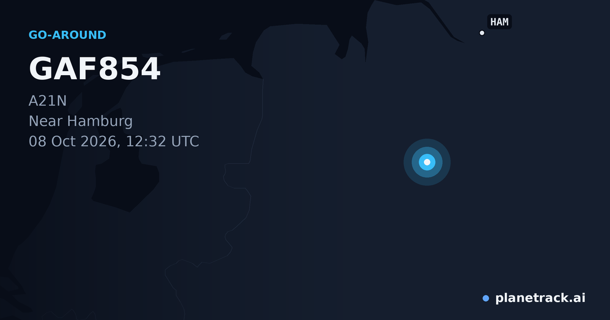 Map of where GAF854's go-around happened