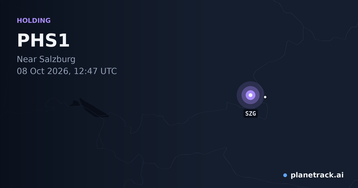 Map of where PHS1's holding pattern happened