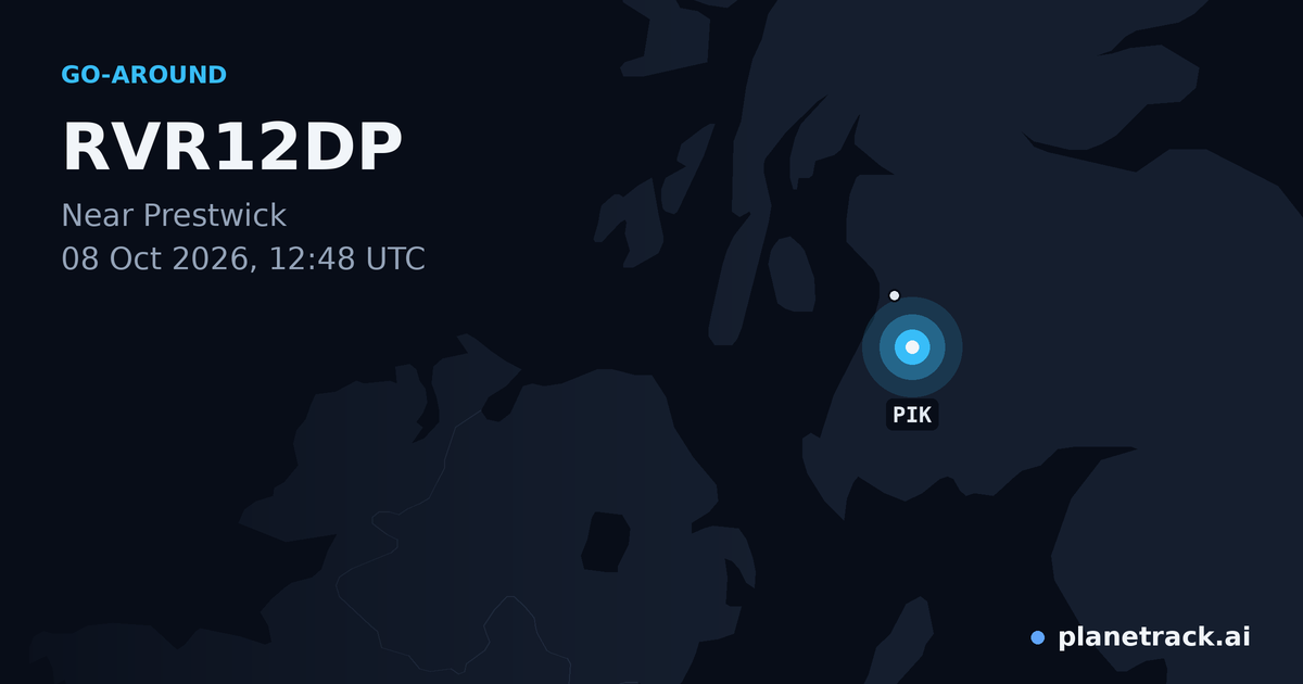 Map of where RVR12DP's go-around happened
